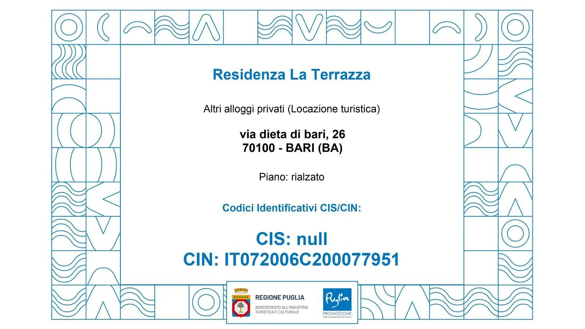 Apartamento Residenza La Terrazza Locazione Turistica Bari